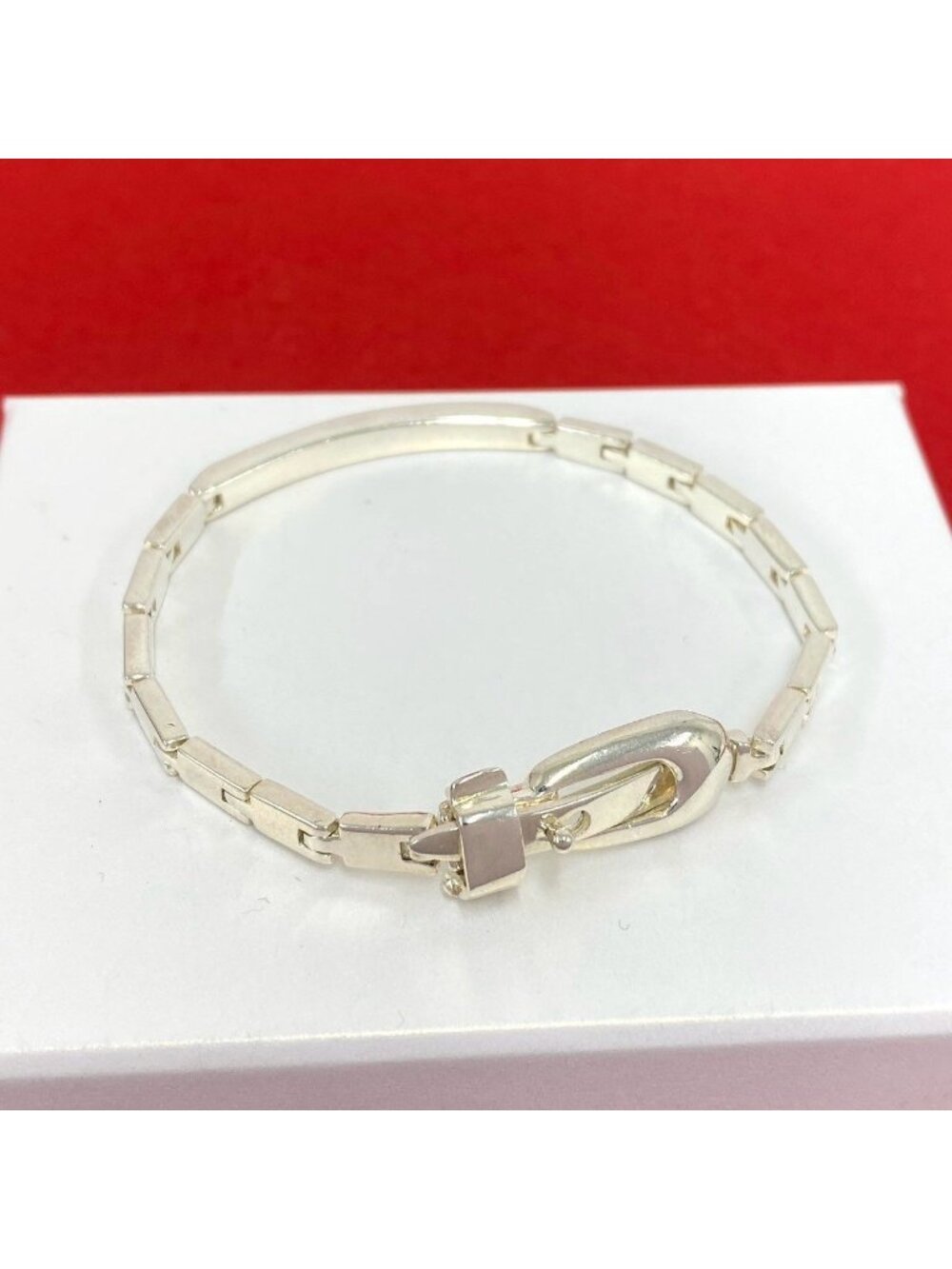 Gucci Vintage Ceinture Belt Buckle Bracelet 925 Sterling Silver